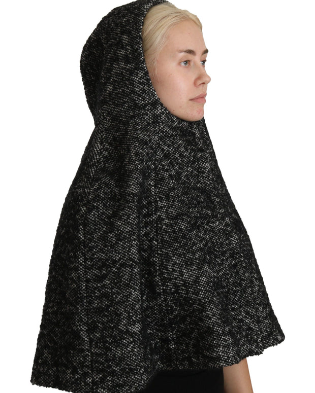 Gray Tweet Wool Kaftan Jacket Coat Top