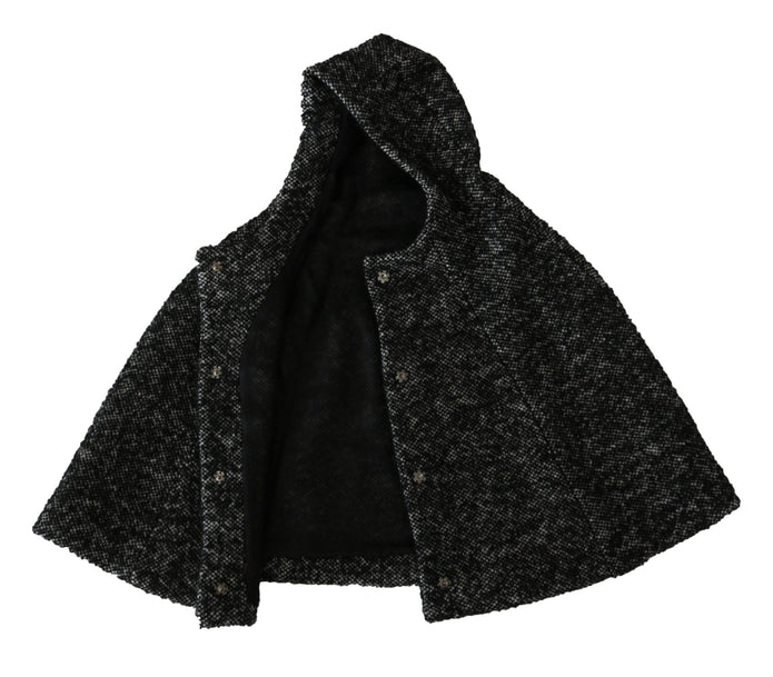 Gray Tweet Wool Kaftan Jacket Coat Top