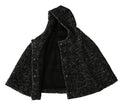 Gray Tweet Wool Kaftan Jacket Coat Top