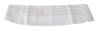 Elegant Silk White Cummerbund