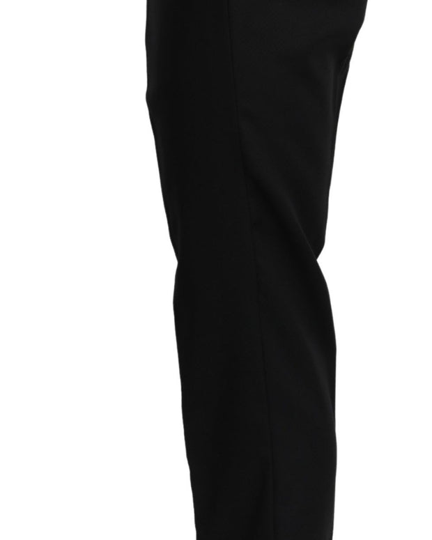 Black Cotton Wool Formal Dress Pants