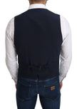 Elegant Azure Men's Formal Vest