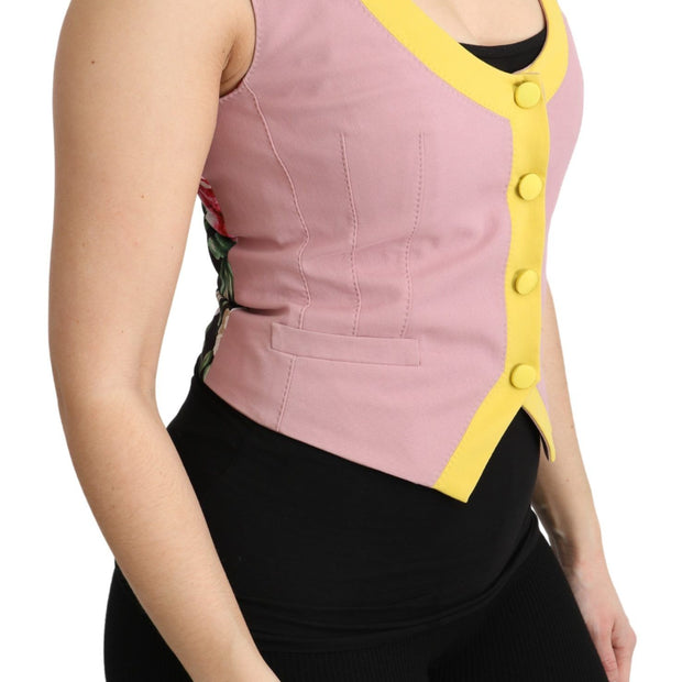 Chic Sleeveless Vest in Pink Hues