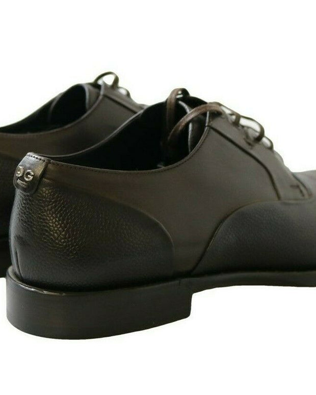 Brown Leather Laceups Dress Mens Shoes