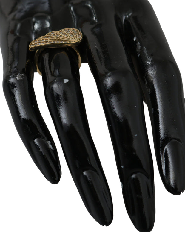 Elegant Gold-Crystal Embellished Ring