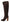 Brown Suede Studded Knee High Shoes Boots