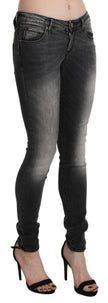 Black Gray Washed Skinny Trouser Cotton Jeans
