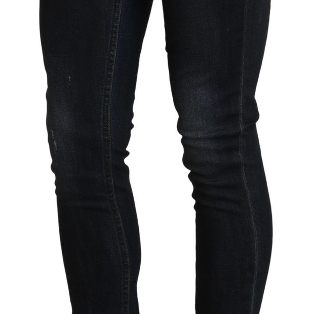 Sleek Black Washed Skinny Jeans