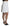 White Floral High Waist Mini Brocade Skirt