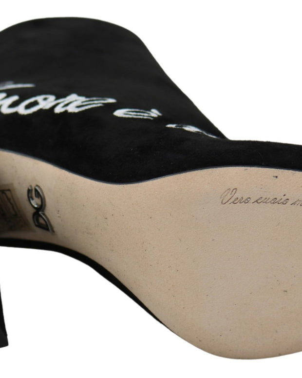 Black Suede L'Amore E'Bellezza Boots Shoes