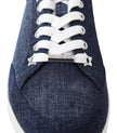 Chic Slip-On Blue Denim Suede Sneakers