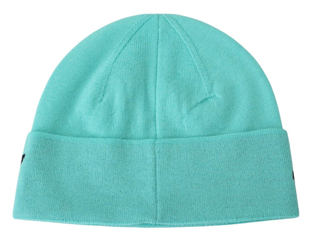 Green Wool Beanie Unisex Logo Hat