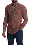 Red Printed Knight Formal Dress MARTINI Shirt