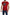 Red Cotton Logo Print Men Casual Top Perforated T-shirt