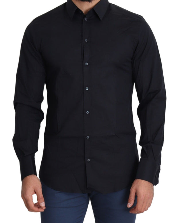 Blue Cotton Formal GOLD Dress Shirt