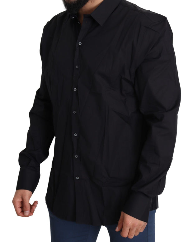 Black Cotton Stretch Dress SICILIA Shirt