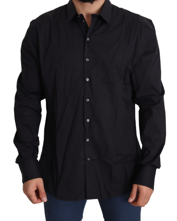 Black Cotton Stretch Dress SICILIA Shirt