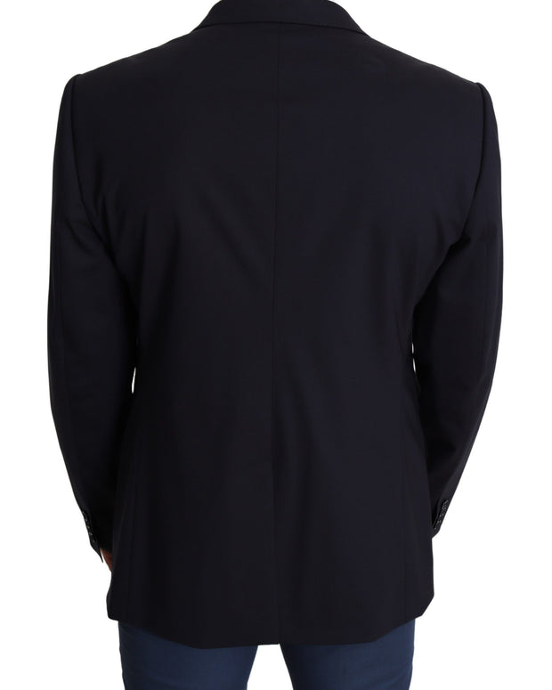 Black Wool Stretch Men Coat MARTINI Blazer