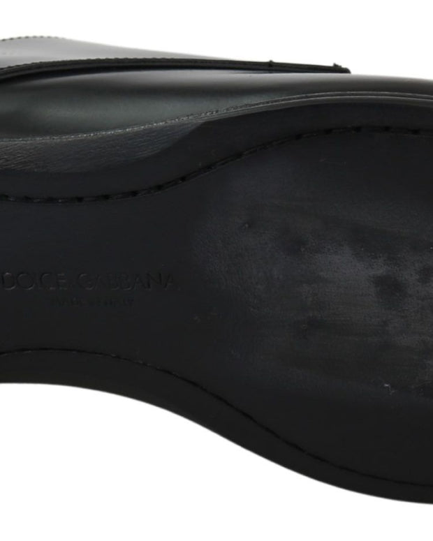 Derby Napoli Black Leather Dress Formal Shoes