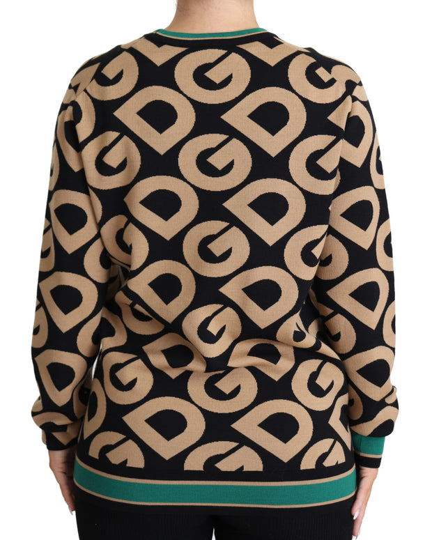 Multicolor DG Mania Wool Crewneck Pullover Sweater