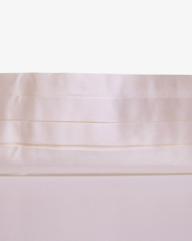 Elegant White Silk Cummerbund