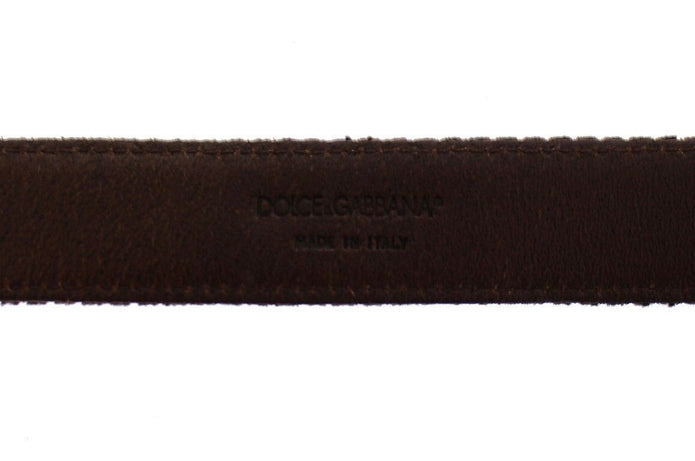 Elegant Leather-Cotton Fusion Men's Belt