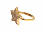 Elegant Gold-Plated Sterling Silver Ring with CZ Crystals