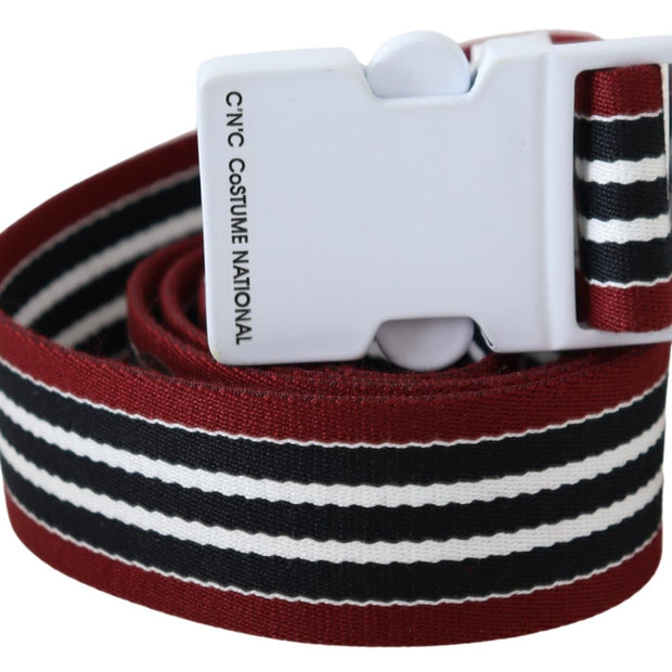 Elegant Stripe Canvas Waist Belt