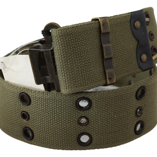 Chic Army Green Cotton Waist Belt