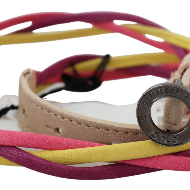 Multicolor Twisted Faux Leather Belt