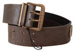 Elegant Leather Fashion Belt in Rich Brown