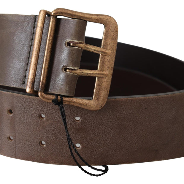 Elegant Leather Fashion Belt in Rich Brown