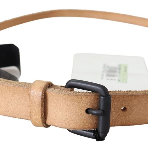 Elegant Brown Leather Fashion Belt