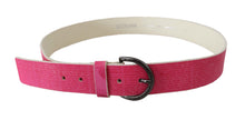 Elegant Pink Leather Fashion Belt