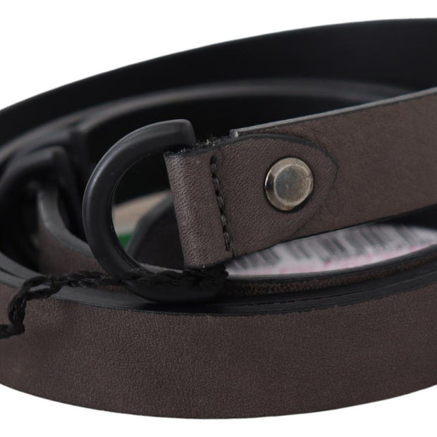 Elegant Dark Brown Leather Belt