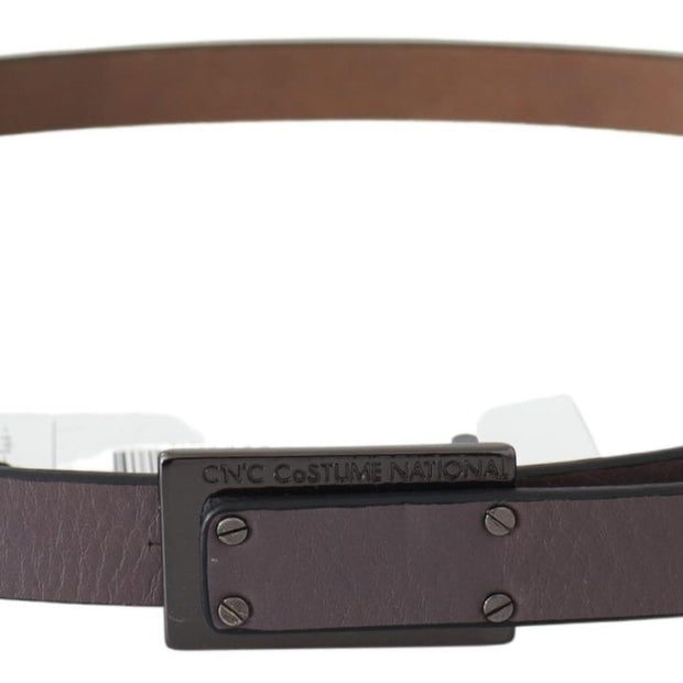 Elegant Dark Brown Leather Belt