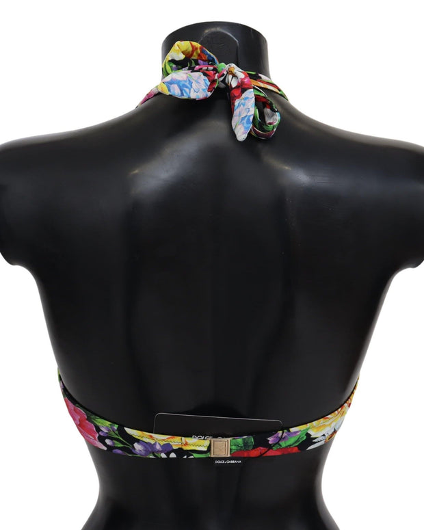 Multicolor Floral Print Swimwear Bikini Tops