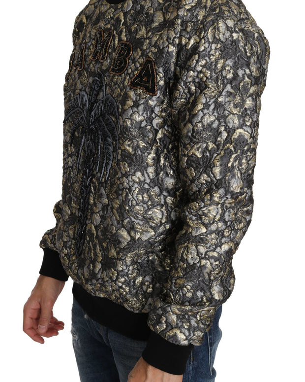 Multicolor SAMBA Jacquard Palmtree Pullover Sweater