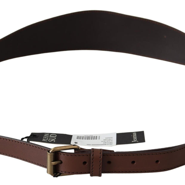 Elegant Rustic Gold-Tone Leather Belt