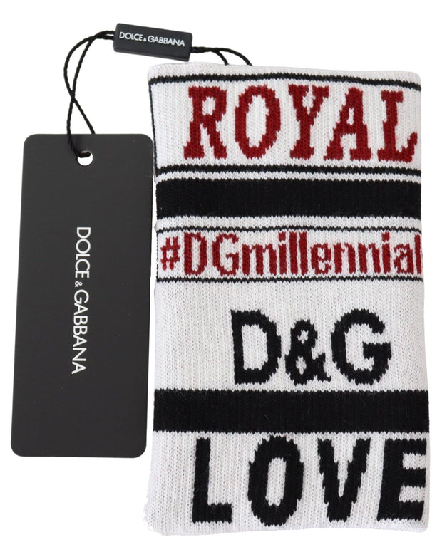 Multicolor Wool Knit D&G Love Wristband Wrap