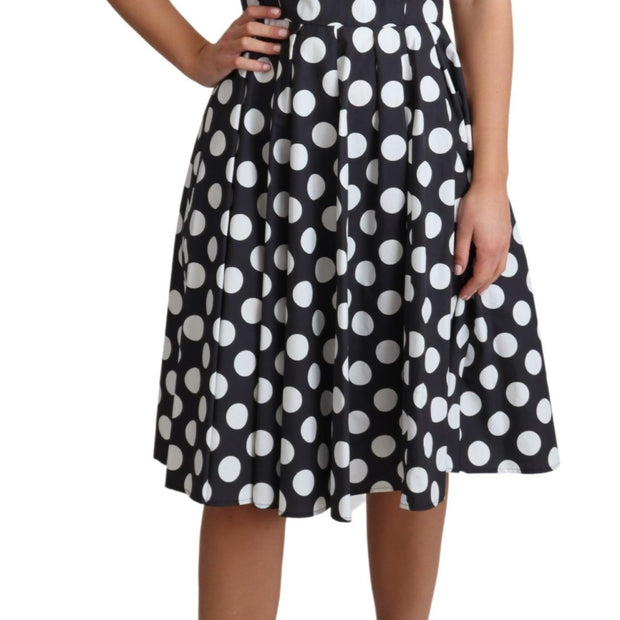 Polka Dot Sleeveless A-Line Dress