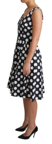 Polka Dot Sleeveless A-Line Dress