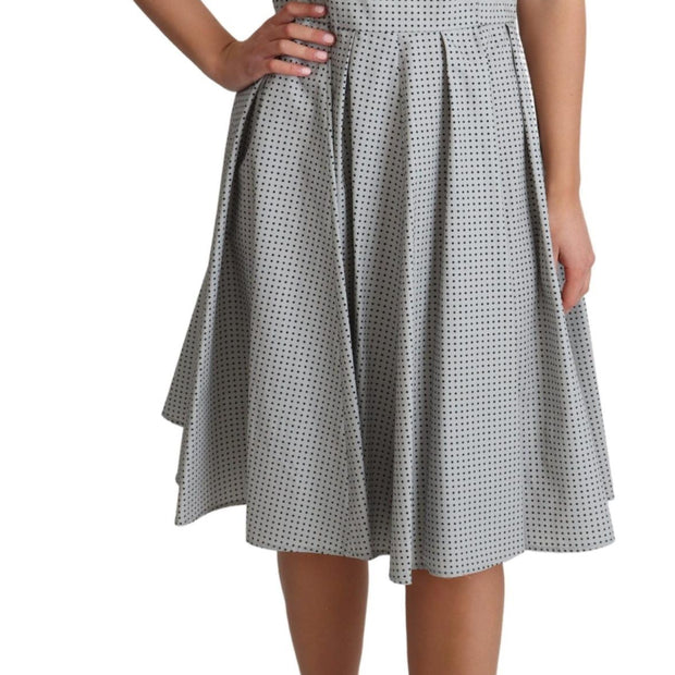 Chic Polka Dotted Sleeveless A-Line Dress