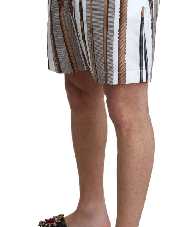 White Walking Stick Beachwear Shorts Swimshorts