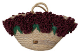 Chic Floral Straw Tote Elegance