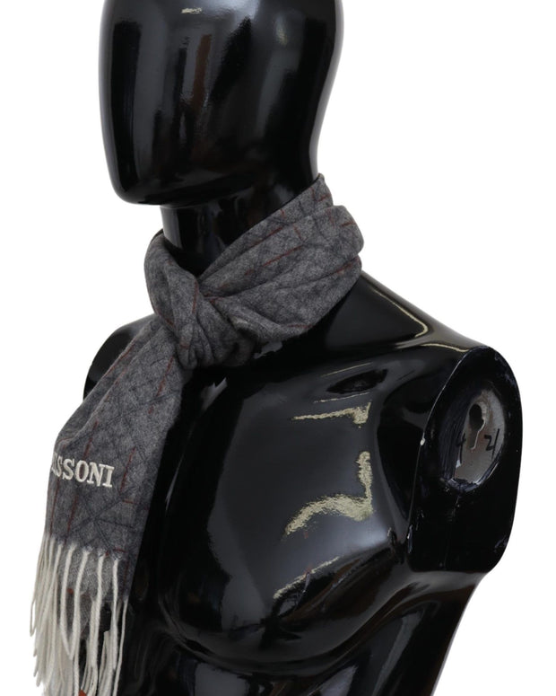 Elegant Unisex Cashmere Scarf with Signature Pattern