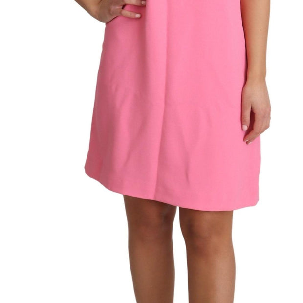 Elegant Pink Shift Knee Length Dress