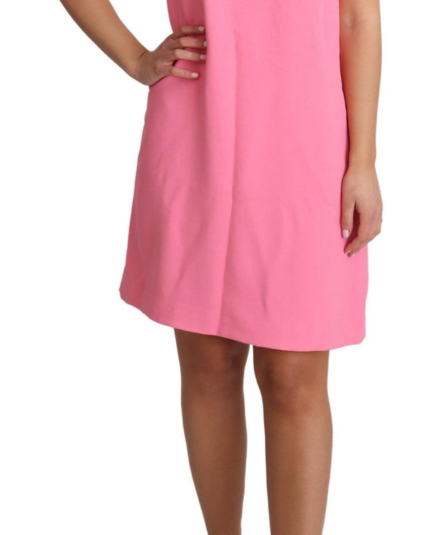 Pink Shift Sleeveless Knee Length Dress