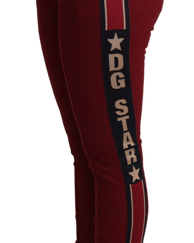Red DG Star Striped Skinny Cotton Pant