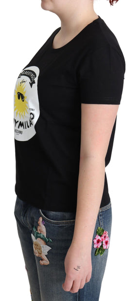 Chic Moschino Cotton Tee with Milano Print